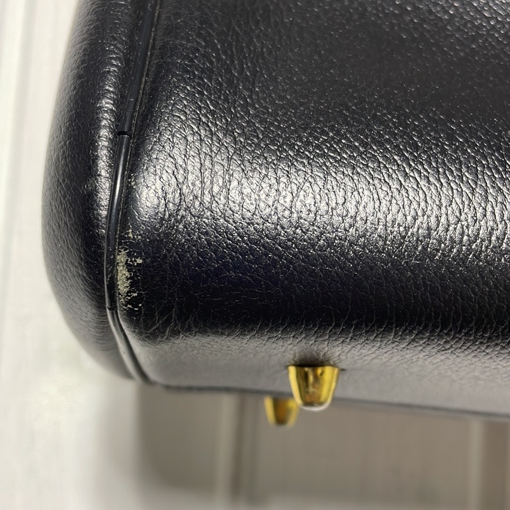 Rolfs Vintage Black Leather Satchel - Picture 4 of 13